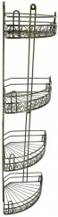 Полка для ванной комнаты четырехъярусная угловая - Фото 1