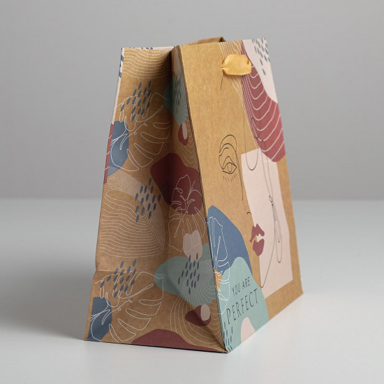 Пакет крафтовый квадратный «You are perfect»