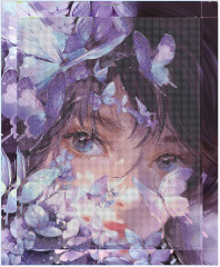 Мозаика алмазная «Девушка с бабочками» - Фото 2