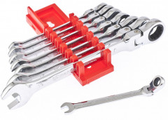 Набор ключей комбинированных, трещеточных, шарнирных - Фото 1