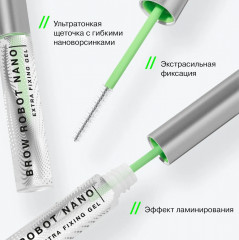 Гель для бровей «Brow Robot Nano», оттенок Прозрачный - Фото 2