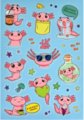 Набор наклеек «Аксолотль» - Фото 1