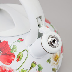 Чайник со свистком «Белые маки» - Фото 1