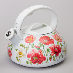 Чайник со свистком «Белые маки» - Фото 3