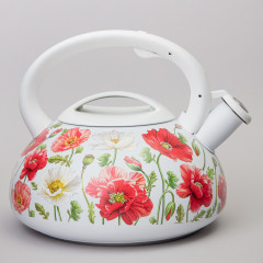 Чайник со свистком «Белые маки» - Фото 4