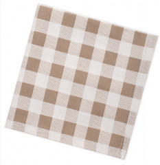 Набор салфеток декоративных «Клетка виши бежевый» - Фото 1