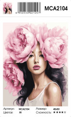 Картина по номерам «Девушка в цветах» - Фото 1