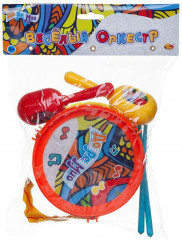 Набор музыкальных инструментов: барабан и маракасы - Фото 1