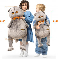 Игрушка мягкая «Кот Басик с бархатным бантом» - Фото 6