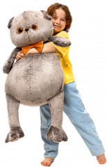 Игрушка мягкая «Кот Басик с бархатным бантом» - Фото 7