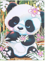 Аппликация из песка «Панда» - Фото 2