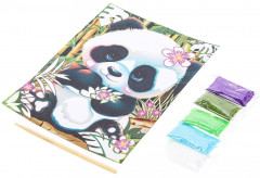 Аппликация из песка «Панда» - Фото 4