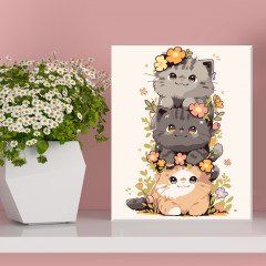 Картина по номерам «Дружные котята» - Фото 2