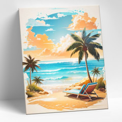Картина по номерам «Солнечный пляж» - Фото 1