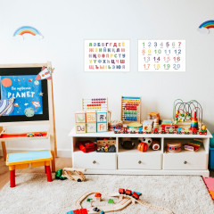 Обучающие постеры на казахском языке «Алфавит и цифры» - Фото 1