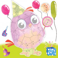 Наклейками по номерам. Весёлые птички - Фото 2