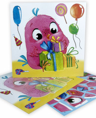 Наклейками по номерам. Весёлые птички - Фото 4