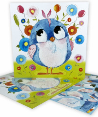 Наклейками по номерам. Весёлые птички - Фото 6