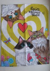 Комплект полотенец вафельных «Кис Кис» - Фото 2