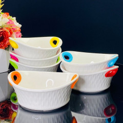 Набор круглых салатников с силиконовыми ручками «Жаропрочный фарфор» - Фото 1