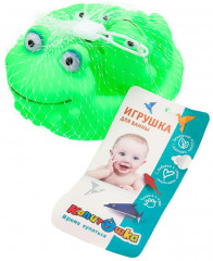 Набор игрушек для купания «Лягушка-мыльница» - Фото 1