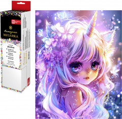 Мозаика алмазная «Девочка-единорог» - Фото 1