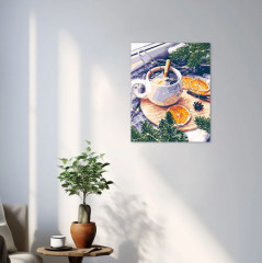 Картина по номерам «Зимний чай» - Фото 2