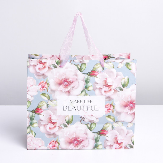 Пакет крафтовый с пластиковым окном «Beautiful»