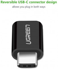 Переходник USB 3.1(m) Type C — MicroUSB(f) US157 - Фото 1