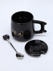 Кружка с крышкой и ложкой «Whiskers» - Фото 1