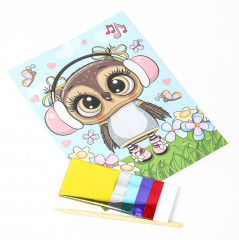 Аппликация из фольги «Сова» - Фото 1