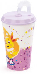 Стакан с крышкой и трубочкой «Лунтик» - Фото 1