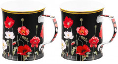 Набор кружек «Маки на чёрном» - Фото 1