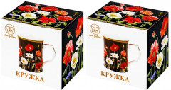 Набор кружек «Маки на чёрном» - Фото 4