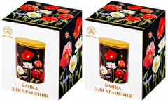 Набор банок для хранения с крышками «Маки на черном» - Фото 3