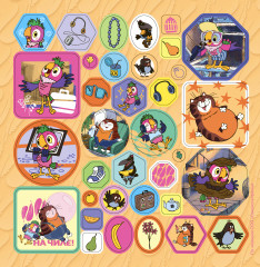 Альбом с наклейками «Ну, погоди! Винни-Пух, Котенок по имени Гав, Возвращение блудного попугая. С нами весело!» - Фото 2