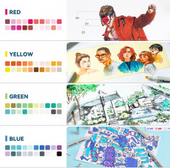 Набор спиртовых маркеров для скетчинга - Фото 4