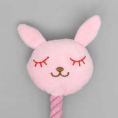 Игрушка для собак «Зайка с канатом» - Фото 3