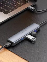 USB-адаптер для ноутбука HUB Type-C DH12 - Фото 6