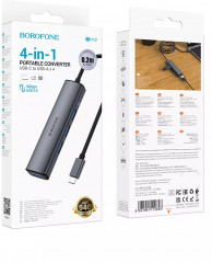 USB-адаптер для ноутбука HUB Type-C DH12 - Фото 7