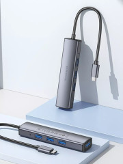 USB-адаптер для ноутбука HUB Type-C DH12 - Фото 8