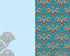 Записная книжка «Arts and Crafts Notes» (голубая с красной птицей) - Фото 3