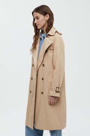 Тренч женский двубортный с рукавом реглан