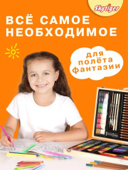 Набор для рисования в деревянном чемодане «Волшебный единорог» - Фото 5