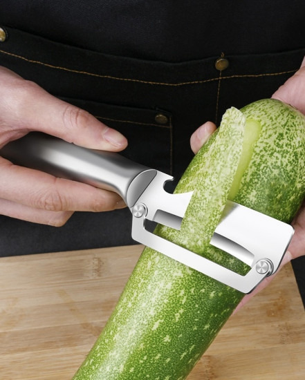 Овощечистка стальная с открывашкой