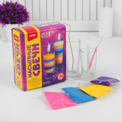 Набор для создания свечи из насыпного воска «Яркий микс» - Фото 1