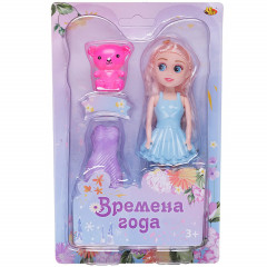 Кукла-мини с медвежонком и дополнительным платьем - Фото 5