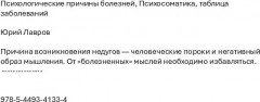 Психологические причины болезней. Психосоматика, таблица заболеваний - Фото 1
