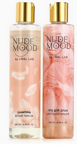 Набор подарочный для женщин с ароматом персика и вишни «Гель для душа и и шампунь для волос»