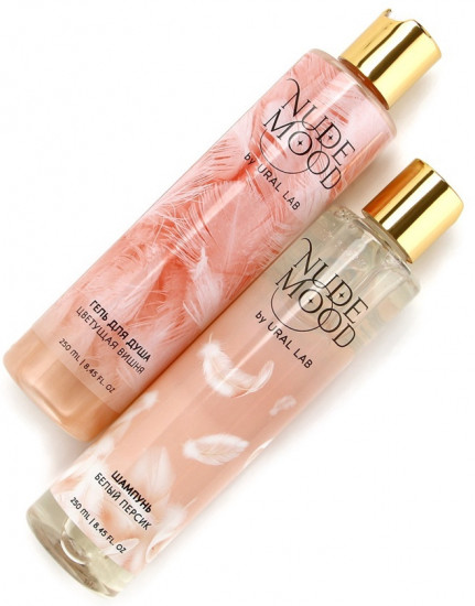 Набор подарочный для женщин с ароматом персика и вишни «Гель для душа и и шампунь для волос»